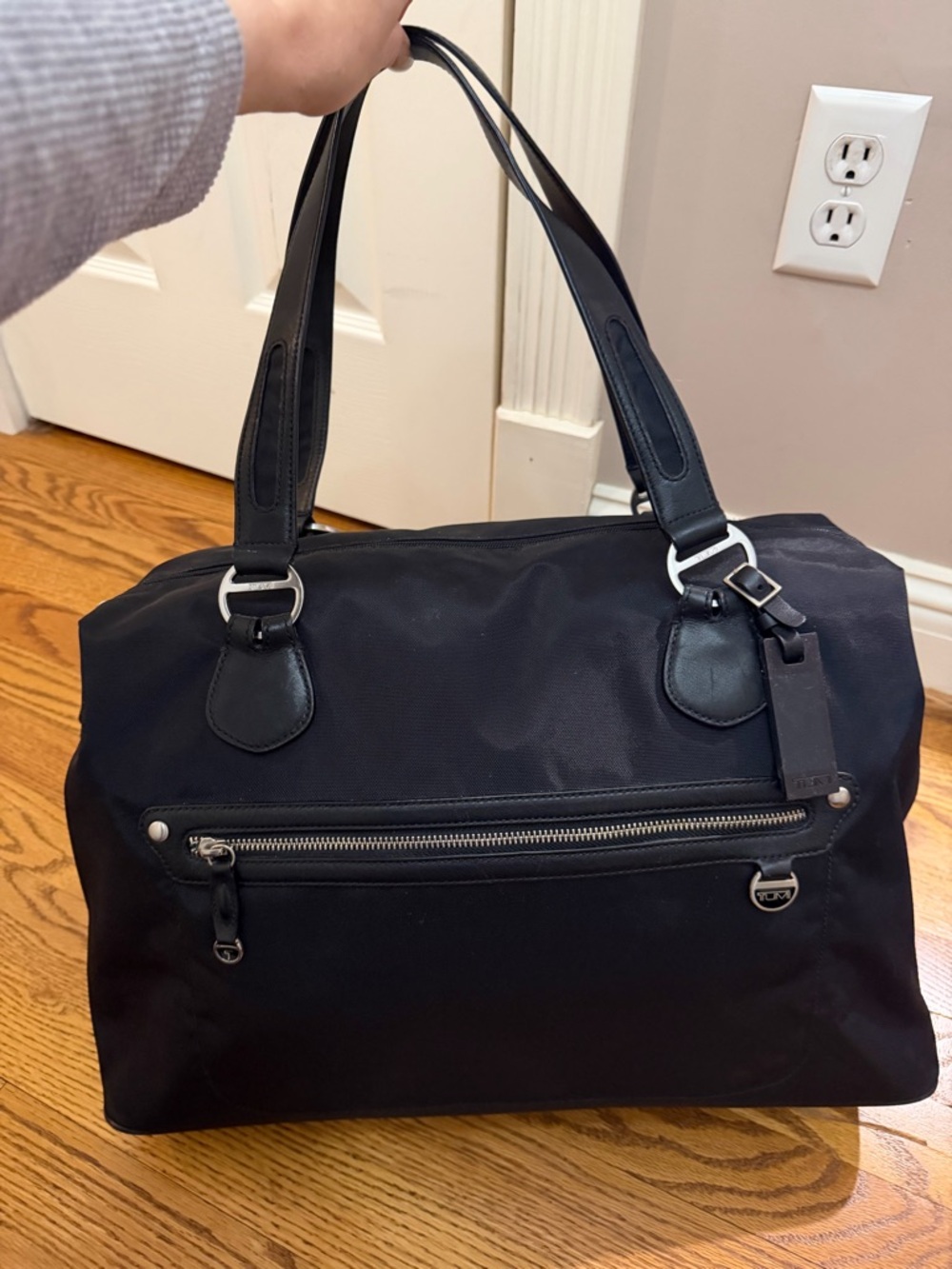 Tumi Ballistic Nylon with Leather Trim Duffle Weekender Bag - Picture 12 of 16